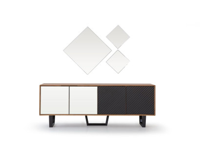 Modern Esszimmer Set Besteht aus 4tlg. Sideboard mit 3x Spiegel Neuheit